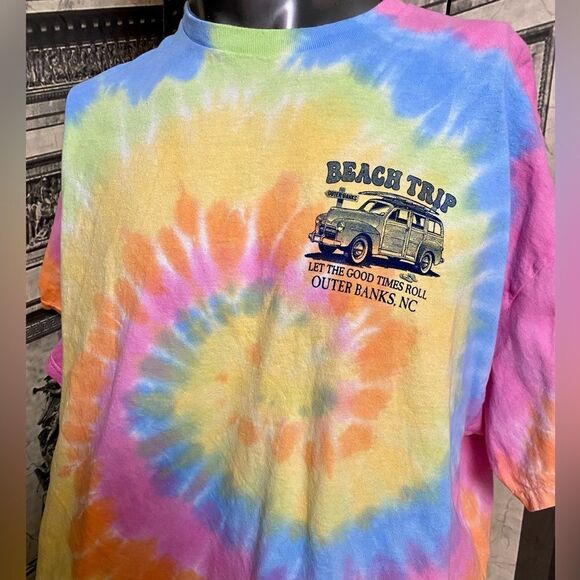 NWT fun tie-dye shirt by Colortone in size 2XL - Picture 1 of 2